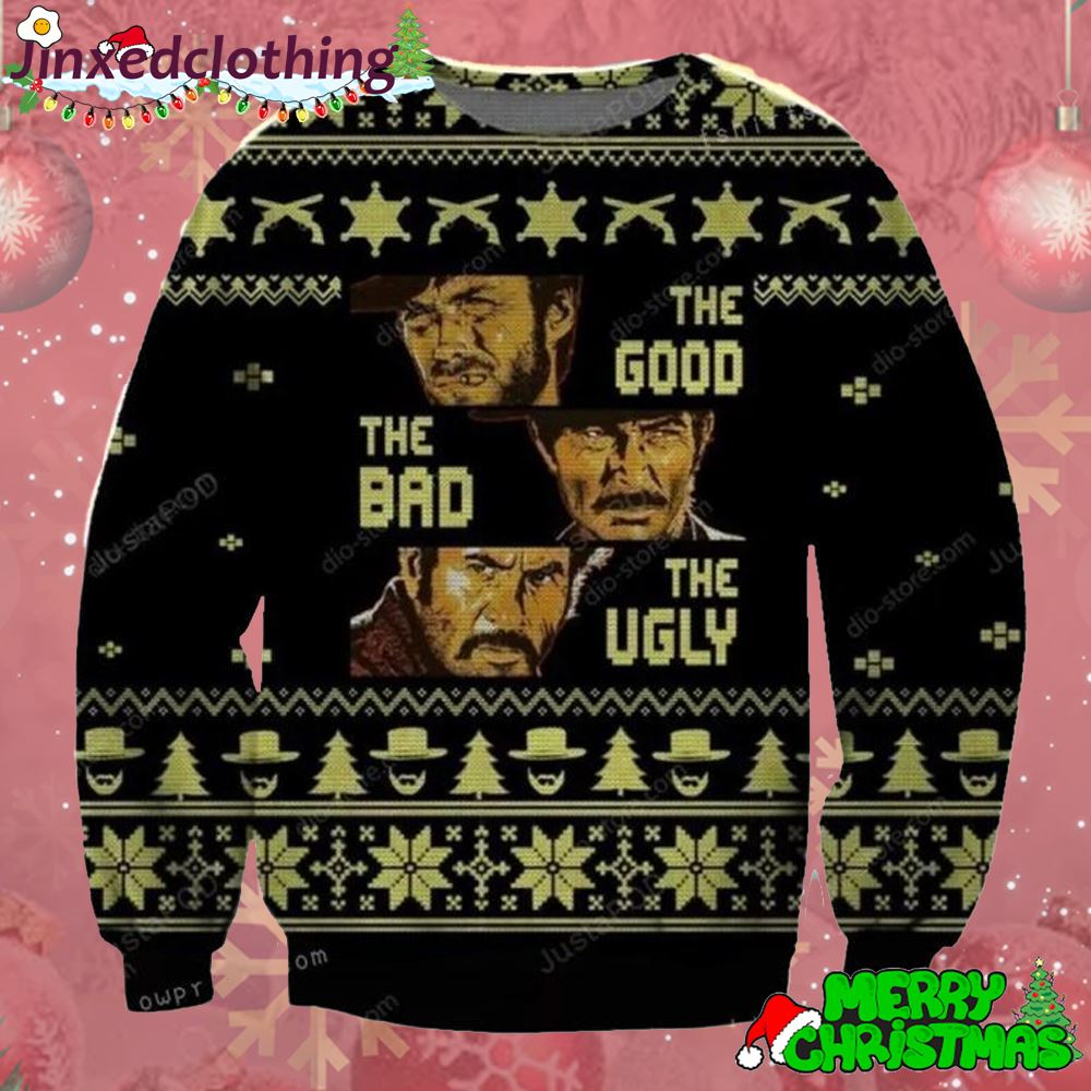 The Good The Bad And The Ugly Womens Ugly Christmas Sweater 